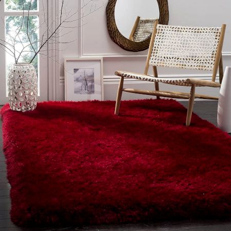 Artisan Red Shaggy Bedroom Carpet
